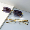 LEOVUE – Randlose Leopardenkopf-Sonnenbrille mit UV400-Schutz