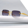 LEOVUE – Randlose Leopardenkopf-Sonnenbrille mit UV400-Schutz