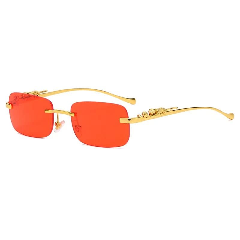 LEOVUE – Randlose Leopardenkopf-Sonnenbrille mit UV400-Schutz