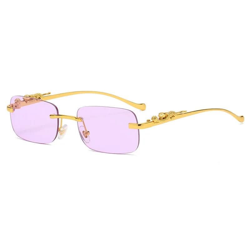 LEOVUE – Randlose Leopardenkopf-Sonnenbrille mit UV400-Schutz