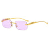 LEOVUE – Randlose Leopardenkopf-Sonnenbrille mit UV400-Schutz