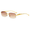 LEOVUE – Randlose Leopardenkopf-Sonnenbrille mit UV400-Schutz
