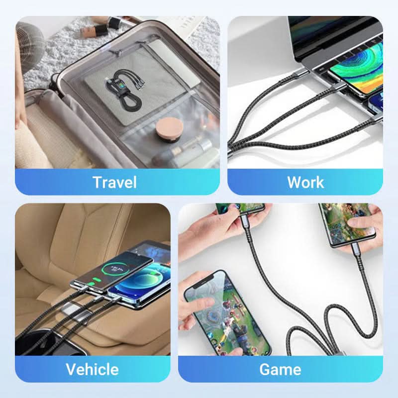 LIGHTLINK – Transparentes 3-in-1-Superschnellladekabel mit LED-Leuchten 4