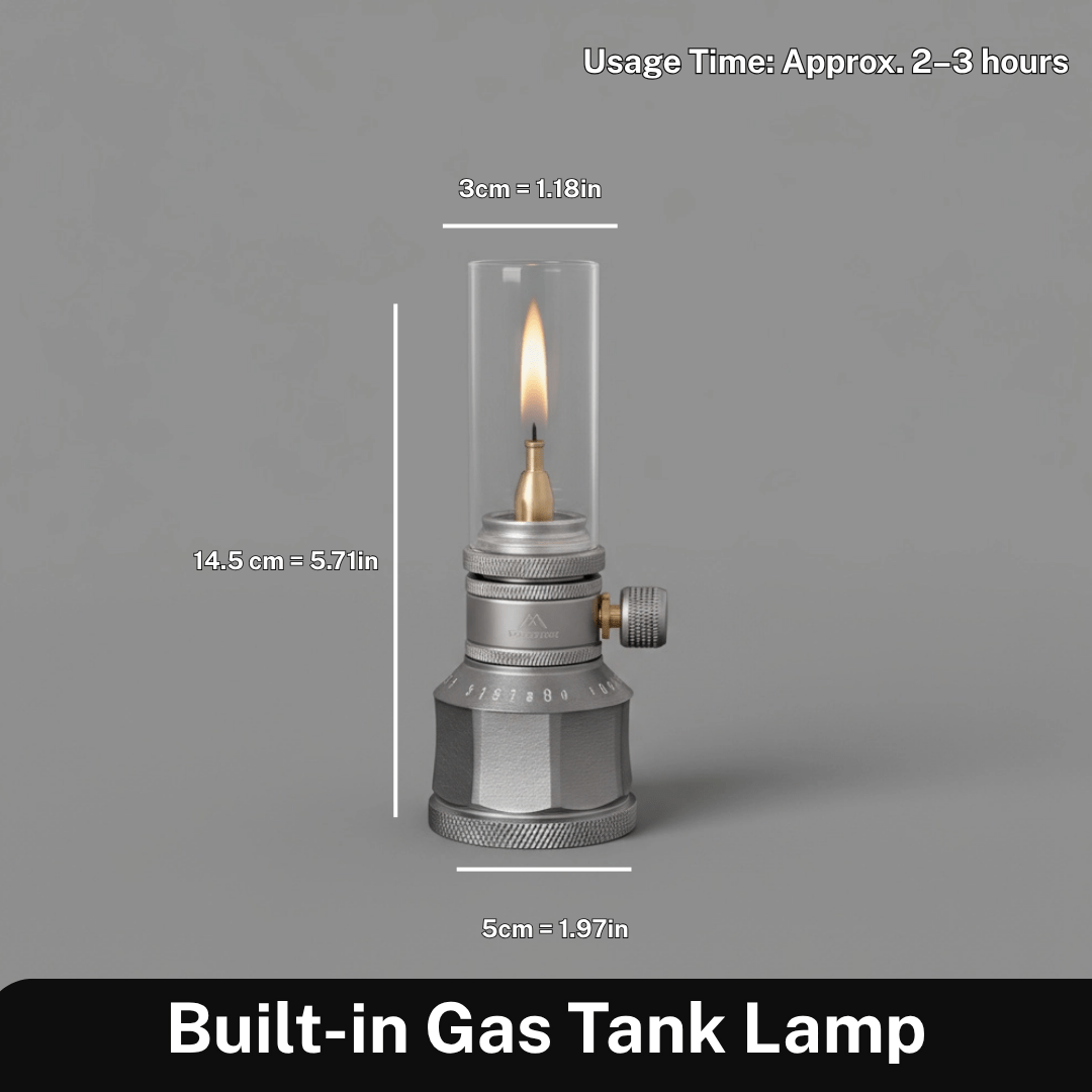 LUMETRA – Einstellbare Butan-Campinglampe für flexible Lichteinstellungen 10
