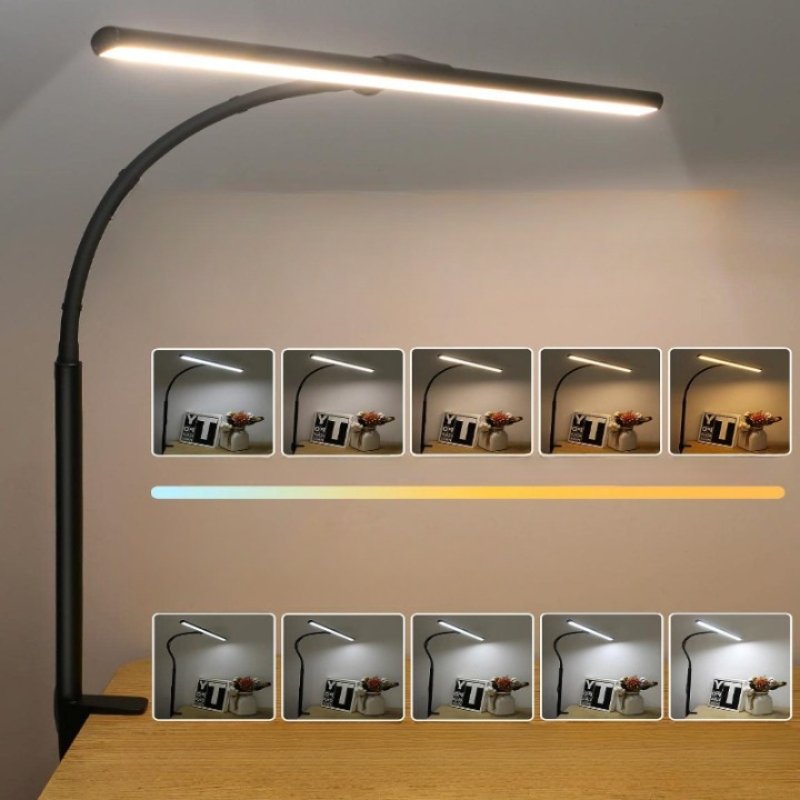 LUMIFLEX – Verstellbare LED-Schreibtischlampe mit 25 Beleuchtungsmodi und Klemme 1