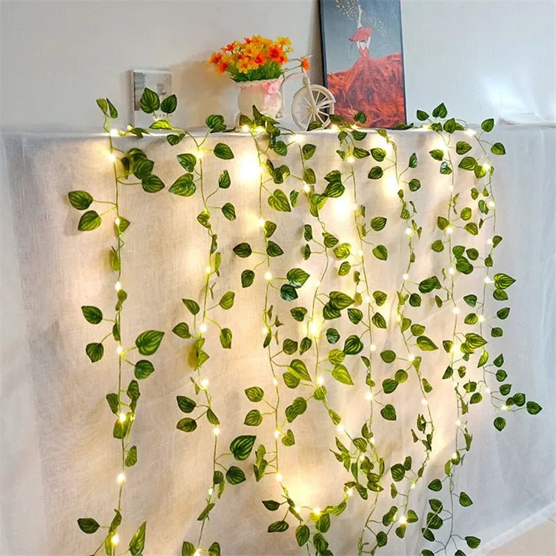 LUMIFOLIA – Elegante grüne LED-Lichterkette in Blattform (batteriebetrieben) 9