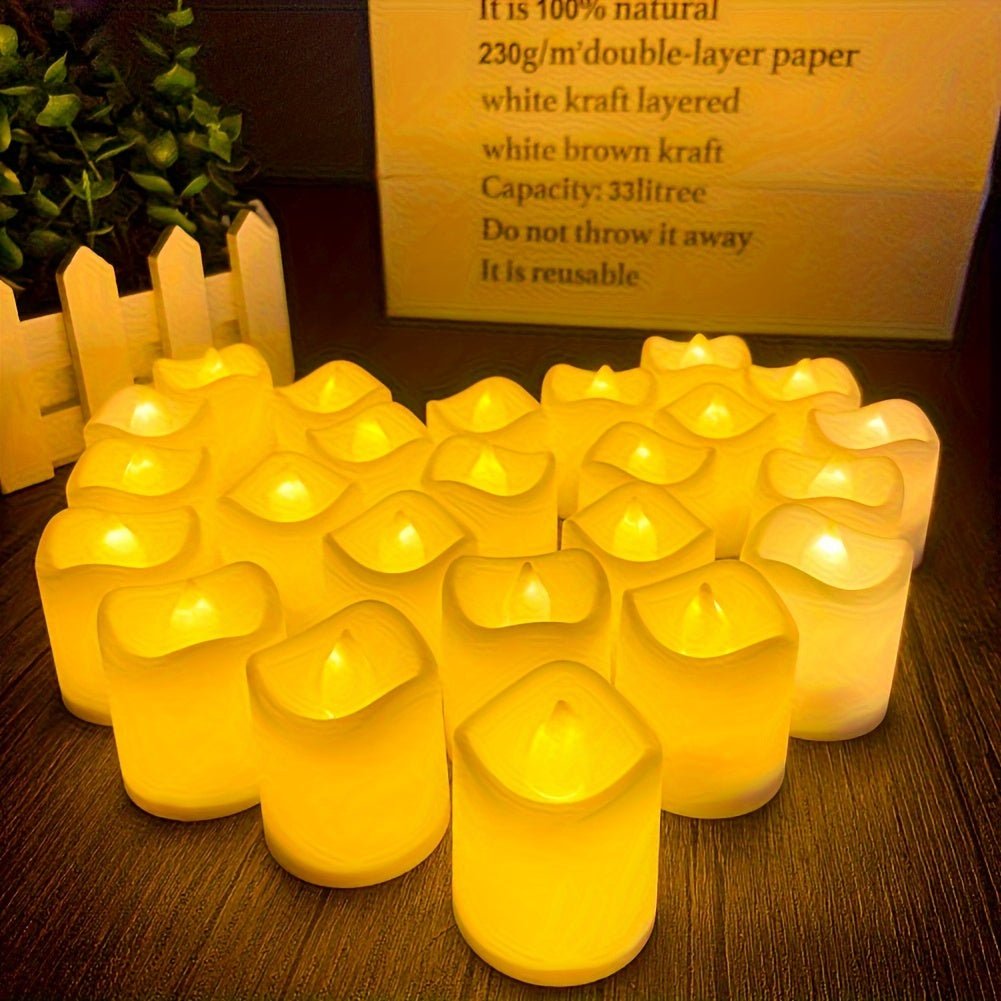 LUMITWINKLE – Flammenlose LED-Teelichter mit natürlichem Flackern für Hochzeiten und Heimdekoration 1