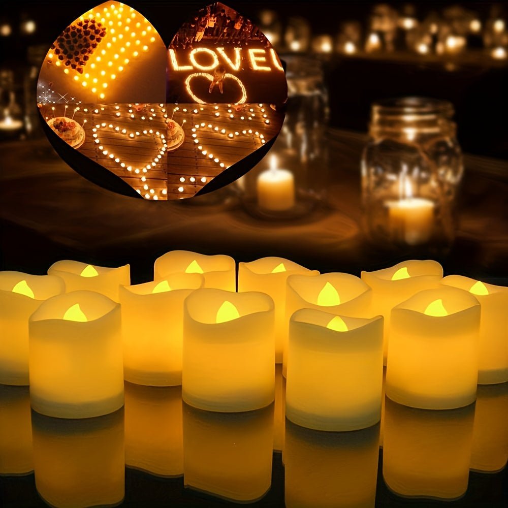 LUMITWINKLE – Flammenlose LED-Teelichter mit natürlichem Flackern für Hochzeiten und Heimdekoration 3