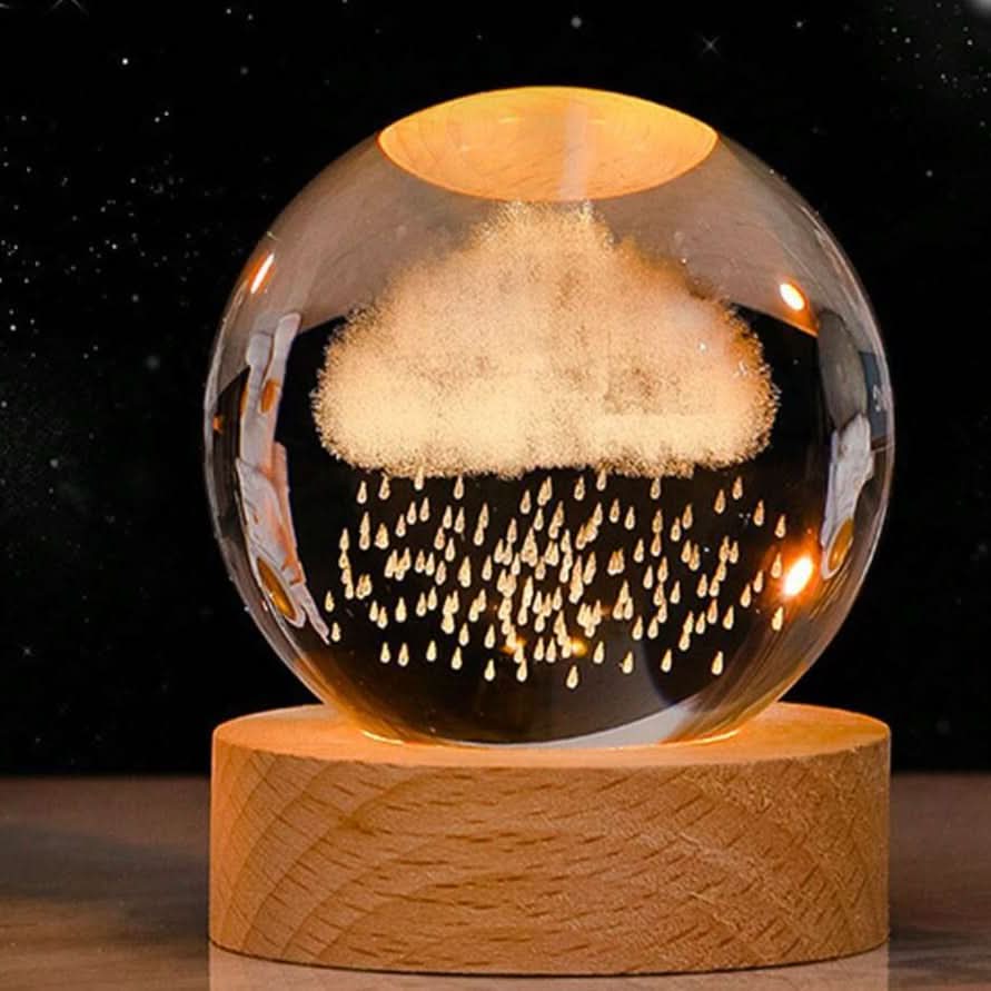 QOLA Kristallkugellampe Magische Beleuchtung Für Eleganz Und Atmosphäre