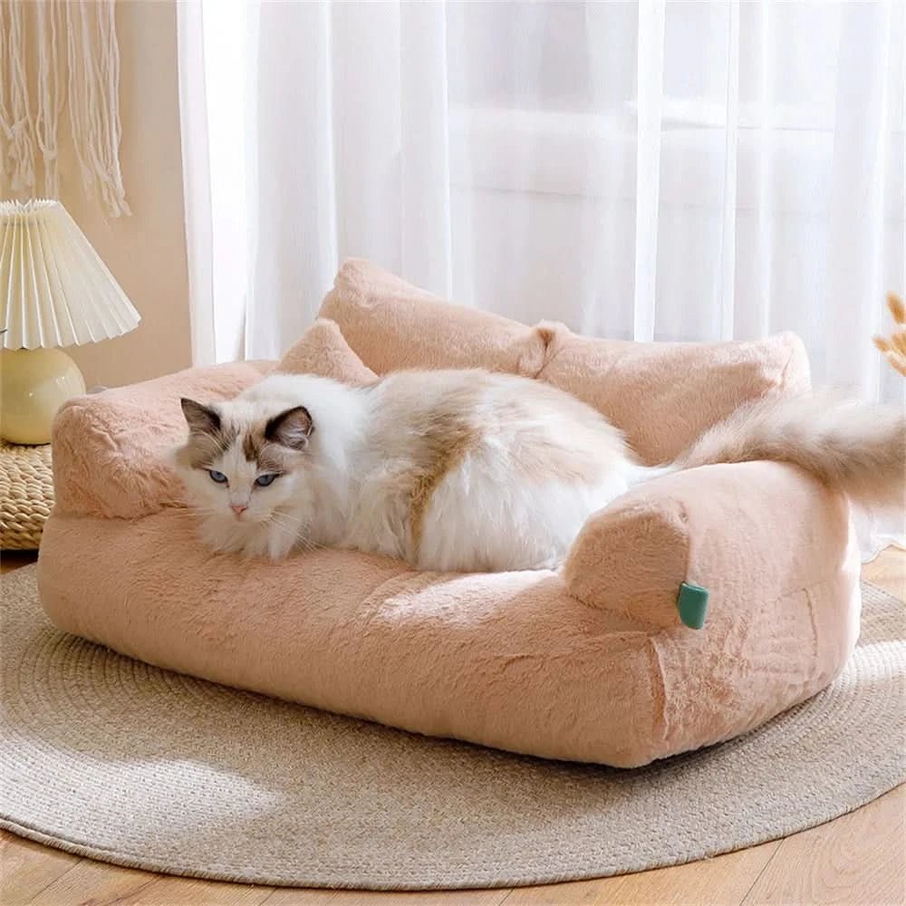 Flauschigkomfort – Luxuriöses Haustiersofa Aus Plüsch Für Maximalen Entspannungs­komfort
