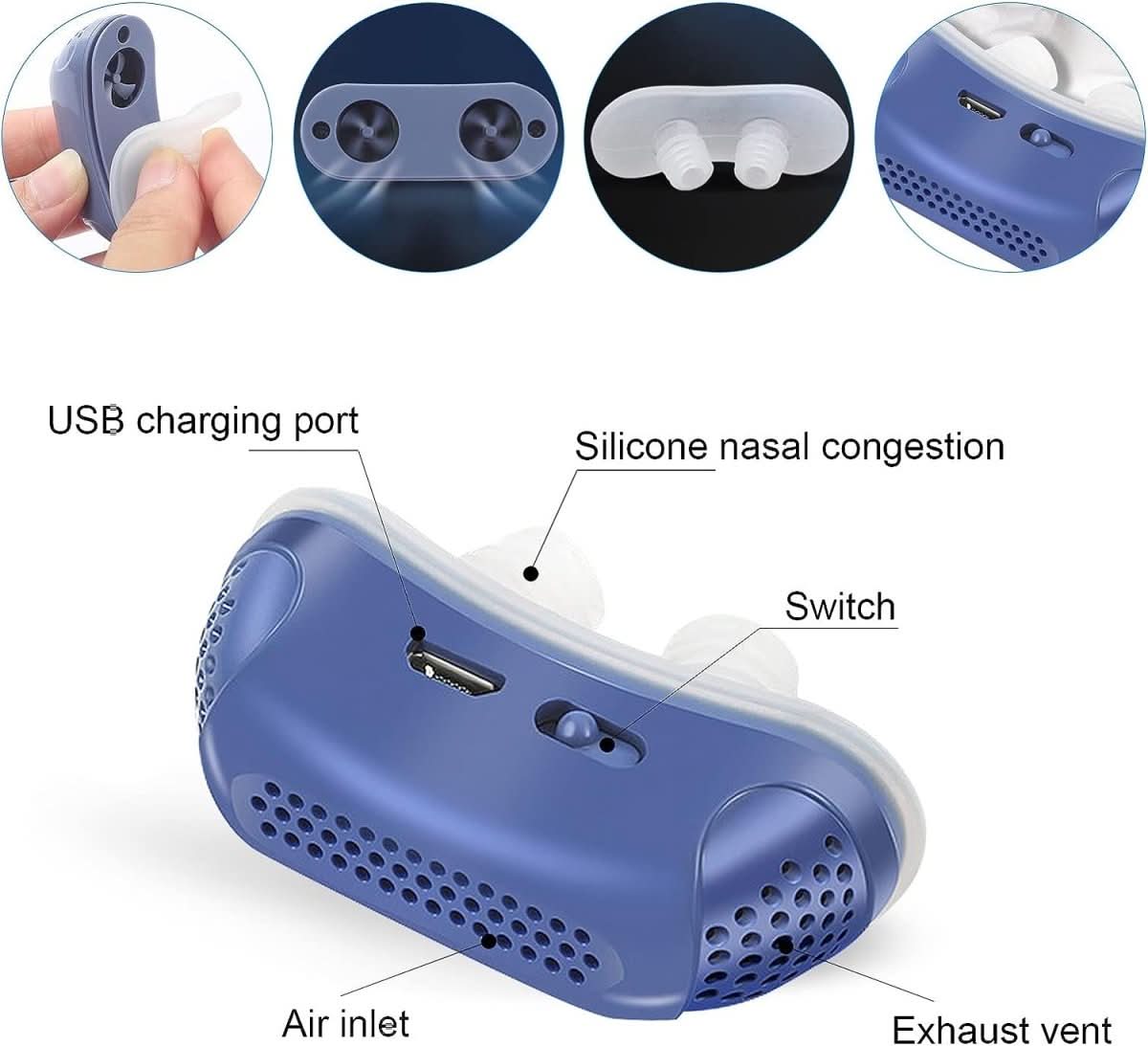 Mikroatmung – Gegen-Schnarch CPAP-Gerät ohne Maske für Ruhigen Schlaf & Freie Atmung