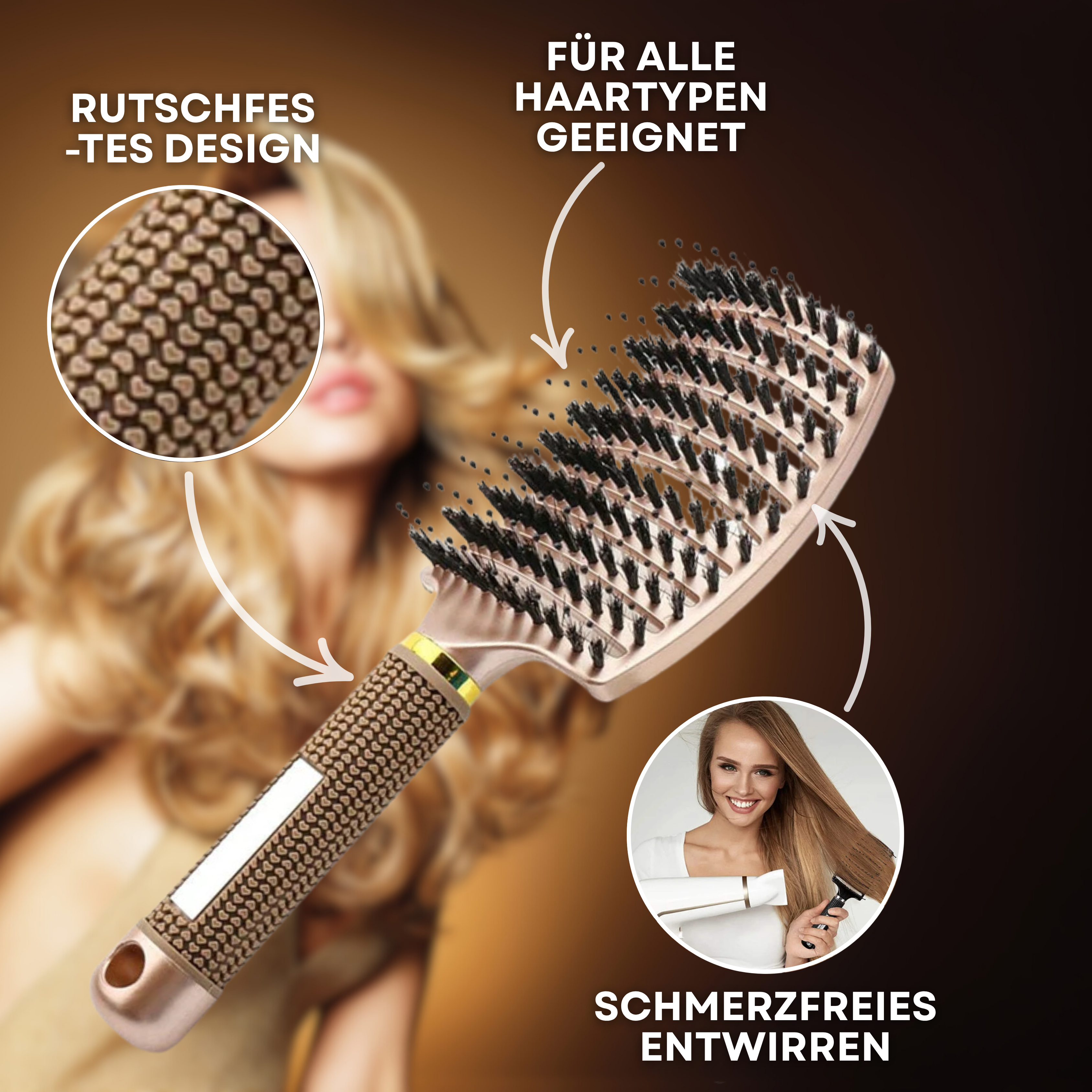 Magisch Entwirrer Bürste – Magische Haarbürste Für Schmerzfreies Entwirren & Glänzendes Haar