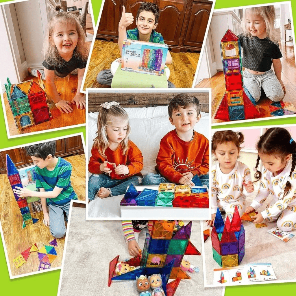 MagnaMonti Fliesen – Magnetisches Montessori-Bauset Für Kreative Kinder Ab 3 Jahren