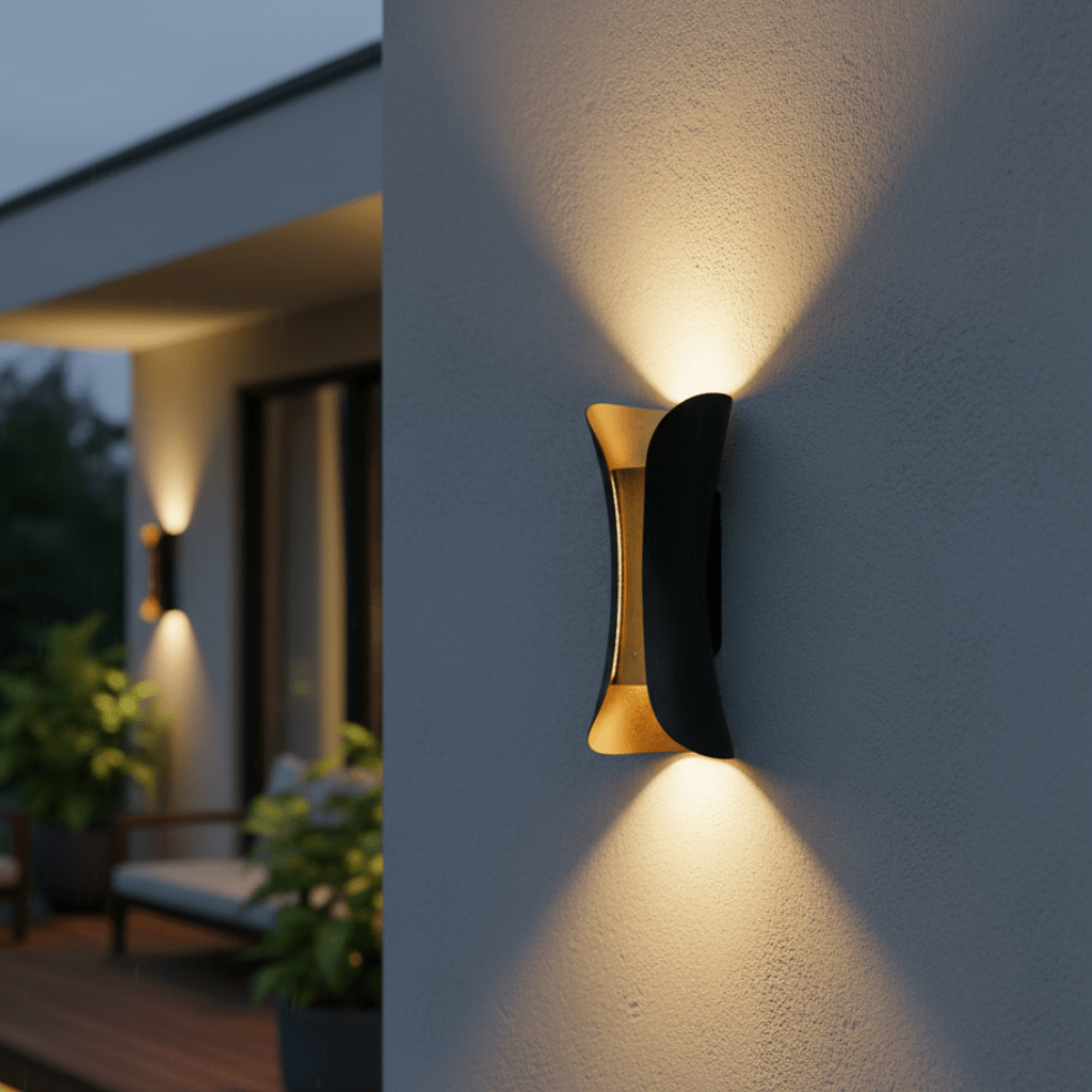 Orr Gebogene Outdoor-Wandleuchte – Gebogene LED-Wandleuchte mit IP65-Schutz