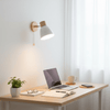 YADIEL Wand Lampe – Nordische Wandlampe Aus Holz Mit Zugschalter