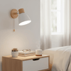 YADIEL Wand Lampe – Nordische Wandlampe Aus Holz Mit Zugschalter