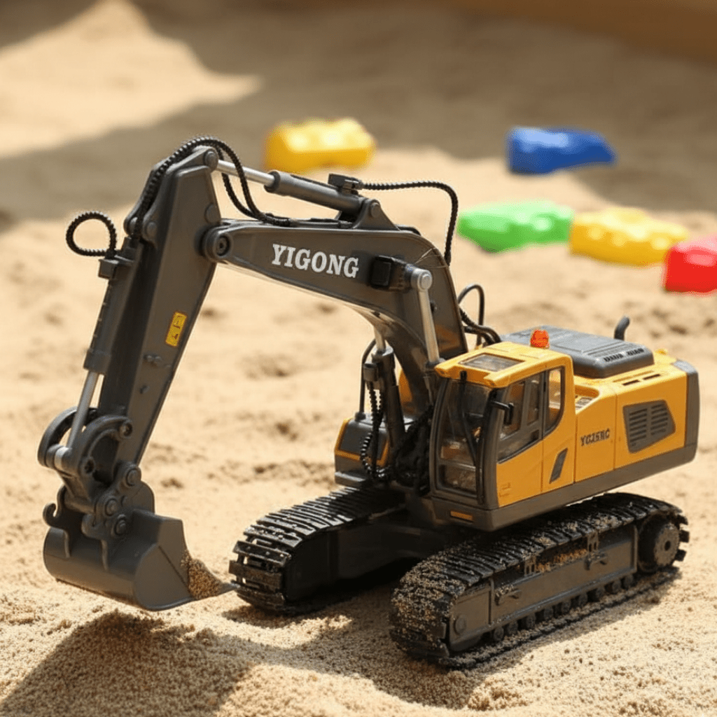 Fernsteuerung Bagger Profi – Ferngesteuerter Bagger 11 Funktionen Realistisches Baustellen-Gefühl
