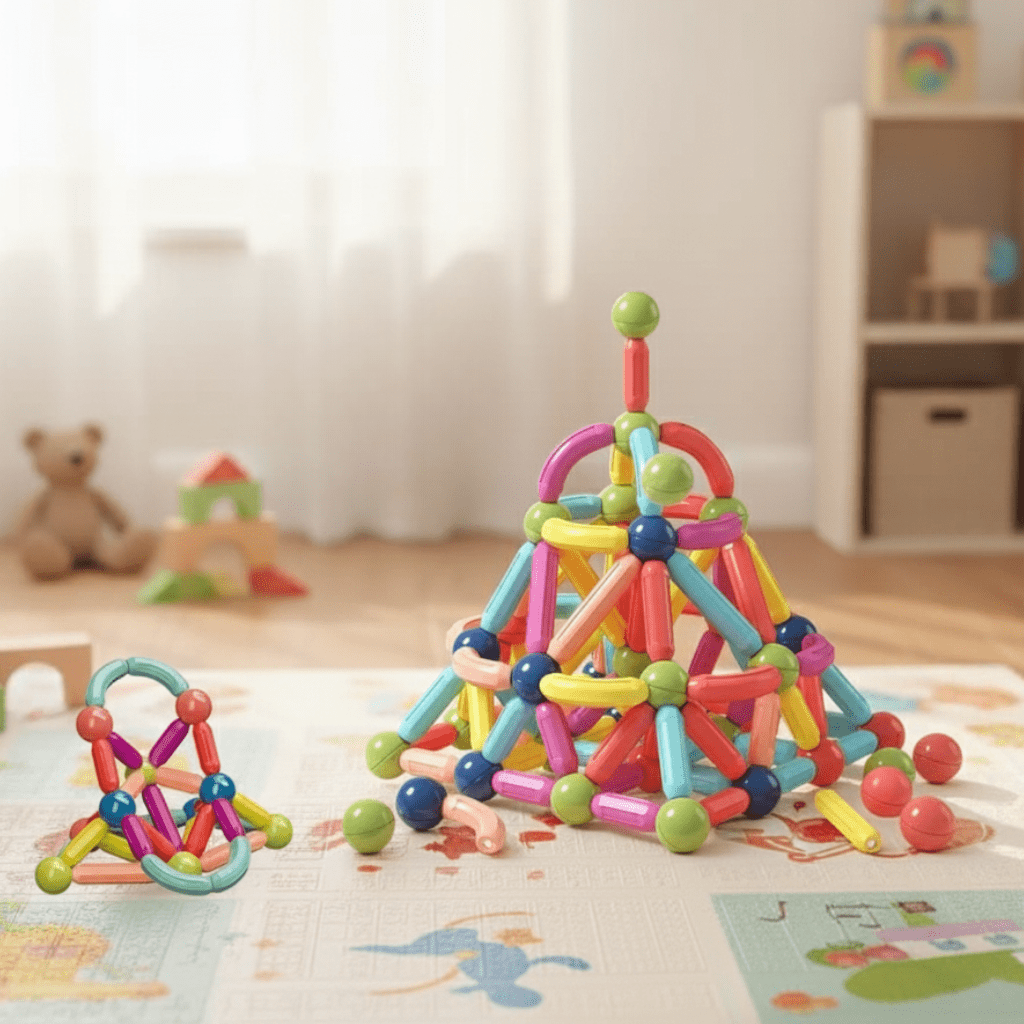 MagieSchnapp Baumeister – Magnetisches Konstruktionsspielzeug – Kreatives Bauen Für Kinder