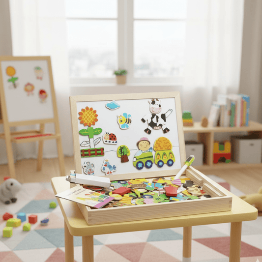 MagniDraw Duo – Magnettafel & Kreidetafel – Kreatives Lernspiel für Kinder