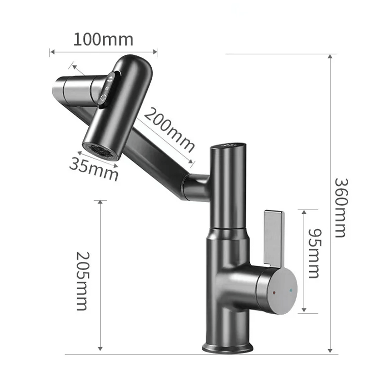 LUSTRAFLOW – 360° Intelligente Armatur mit Leuchtdiode-Temperaturanzeige