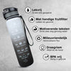 Motivations-Wasserflasche mit Zeitangaben