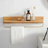 NATURAELLO – Bambus-Wandgarderobe mit Ablage & stabilen Haken 4