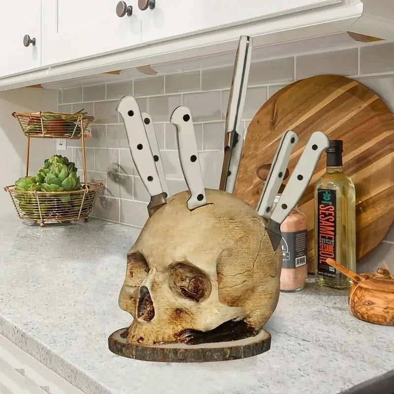 Sutura - Gotischer Totenkopf Messerhalter