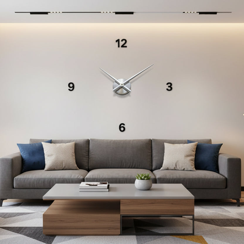 Tempora Wanduhr Zeitlose Eleganz Wohnzimmer