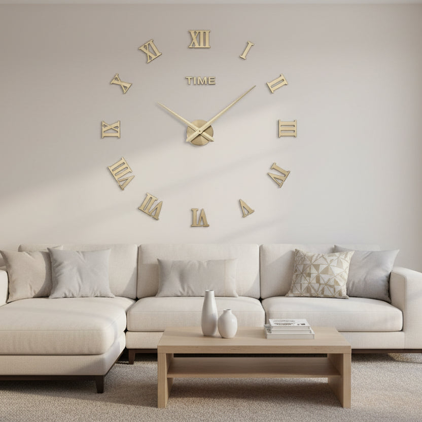 Tempora Wanduhr Zeitlose Eleganz Wohnzimmer
