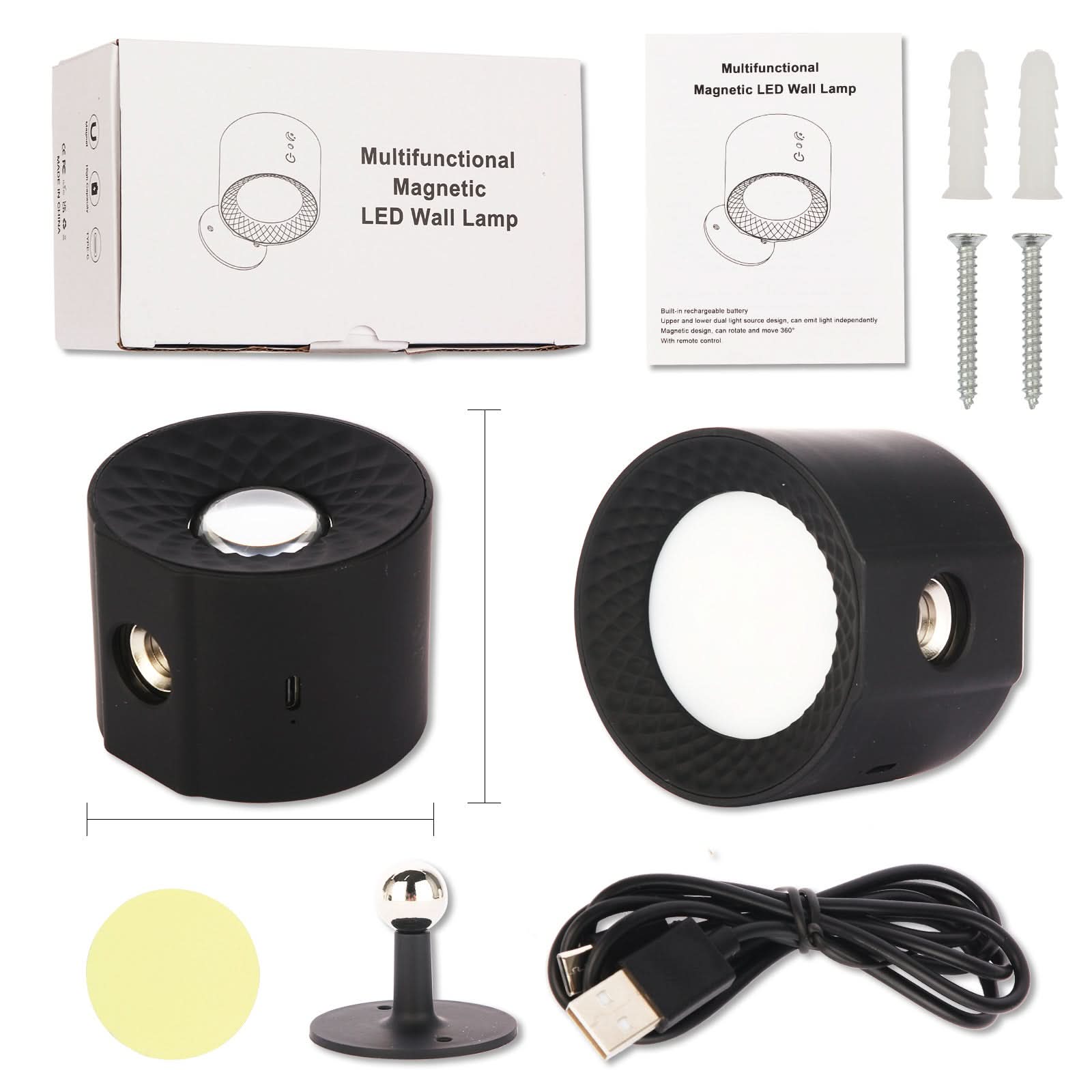 LumiSpin LED Wandlampe – Dimmbar & 360° drehbar für jedes Zuhause-4