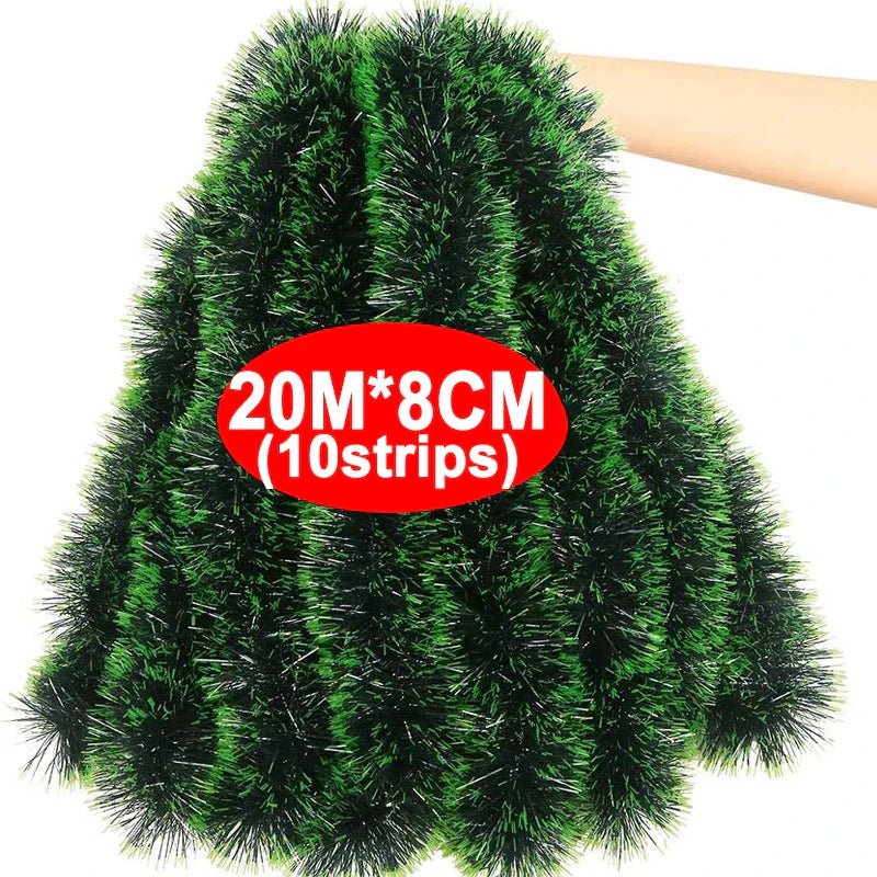 PINEWRAP – Hochwertiges grünes Weihnachtsdekoband für Kränze und Baumschmuck 8