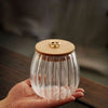 WAVELO Glas-Aufbewahrungsgläser Mit Bambusdeckel Luftdichte Frische Und Ordnung