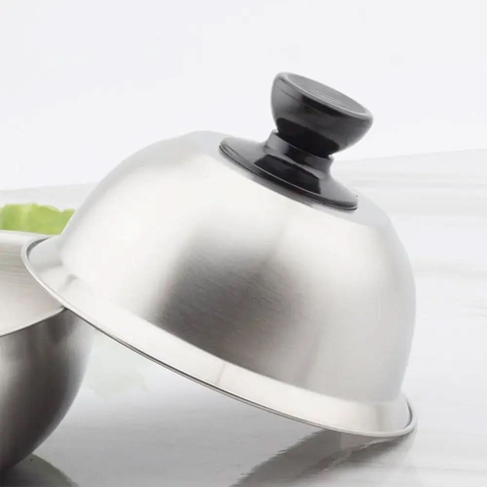 PfannenSchutz – Edelstahlhaube Für Gleichmäßiges Garen & Schmelzen