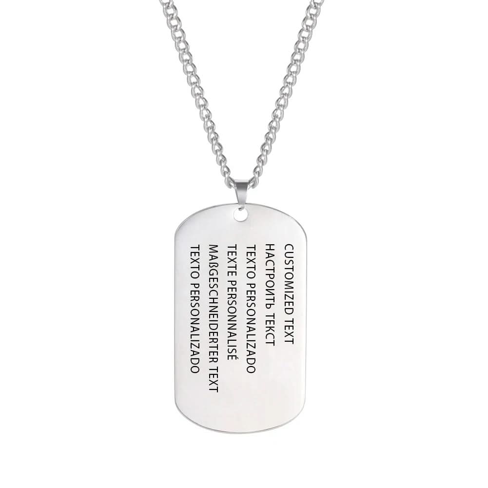 TAGNERO – Personalisierte Edelstahl-Hundekette Für Männer