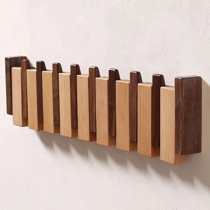 Klavierhaken – Handgefertigte Holz-Garderobe im Klavierstil für Stilvolle Wandaufbewahrung