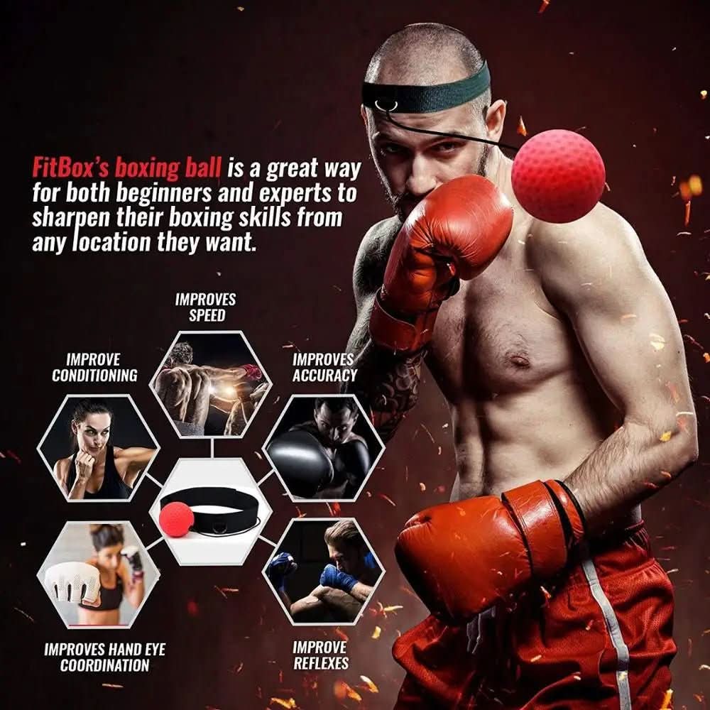 PunchPro – Reflexball Für Boxtraining Und Reaktionsverbesserung Mit 2 Trainingsbällen