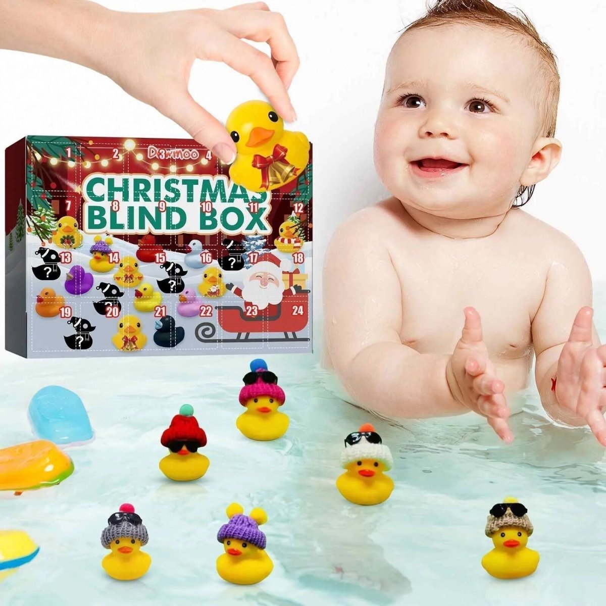 QUACKVENT – Weihnachts-Quietschenten-Adventskalender 2025 mit 24 festlichen Badeenten 0