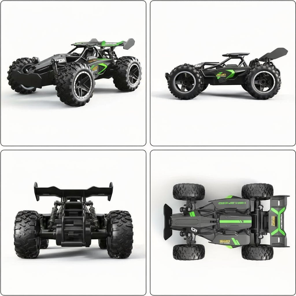 RACERUSH – Elektrisches 1:18 Offroad-RC-Auto mit robusten Gummireifen 3
