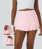 Gerippterstrick Tennis Rock – Femininer 2-In-1 Rock Mit Volant-Saum