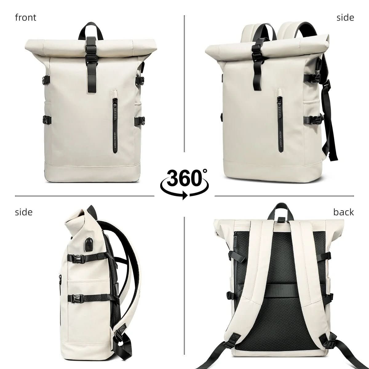 ROLLTRAIL Rucksack – Erweiterbarer Rolltop-Rucksack Mit USB, Laptopfach & Anti-Schock-System