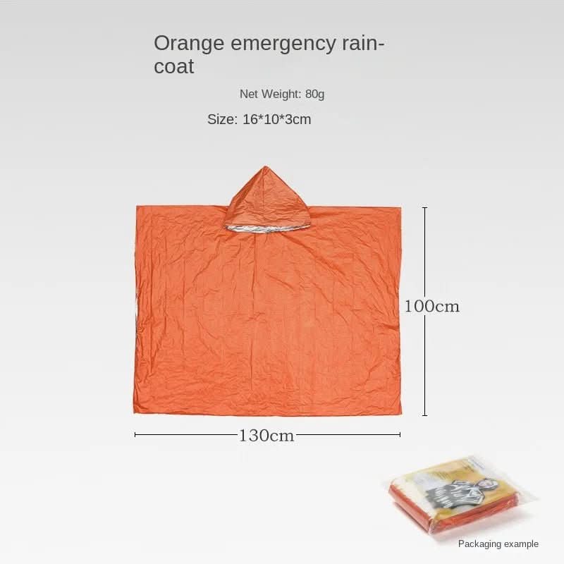 Regenschutz Poncho – Notfall-Regenponcho mit Kapuze für Freiluft-Schutz