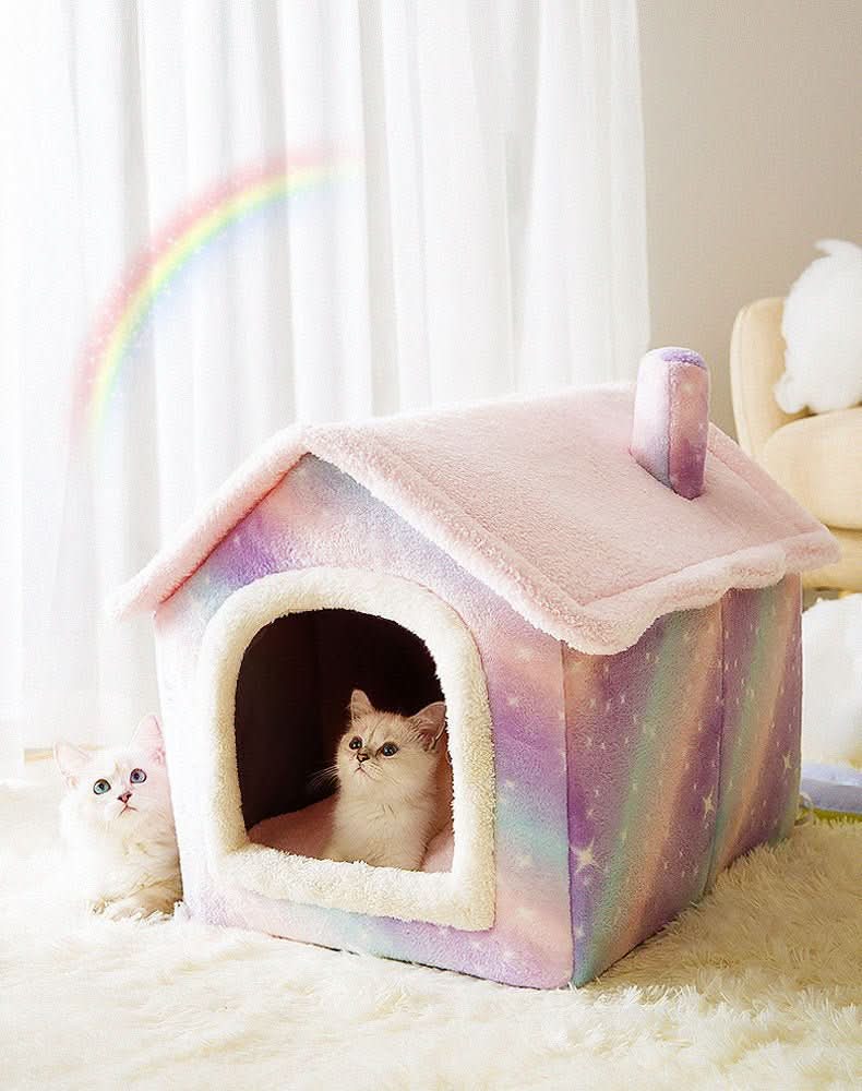 FlauschigesZuhause – Gemütliches Tierhaus Für Kleine Hunde & Katzen Bis 4 kg