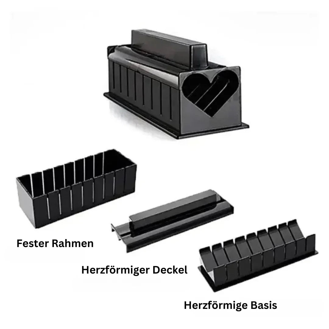 Sushi Rollen Und Schneiden Set – Praktisches Sushi Kit Mit Schablonen Und Zubehör
