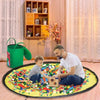 Filz Spielzeug Aufbewahrung Beutel – Faltbare Spielzeugtasche aus Filz mit Tiermotiv für Kinderzimmer & Spielmatten