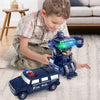 Roboterauto – 2-In-1 Polizeiauto & Roboter Mit Licht & Klang