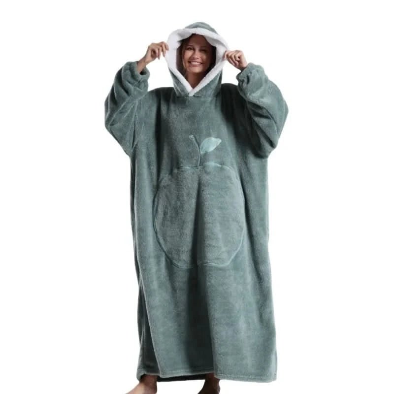 KUSCHELHOOD – Übergroßer Fleece Kapuzenpullover für Maximale Wärme & Gemütlichkeit Zuhause