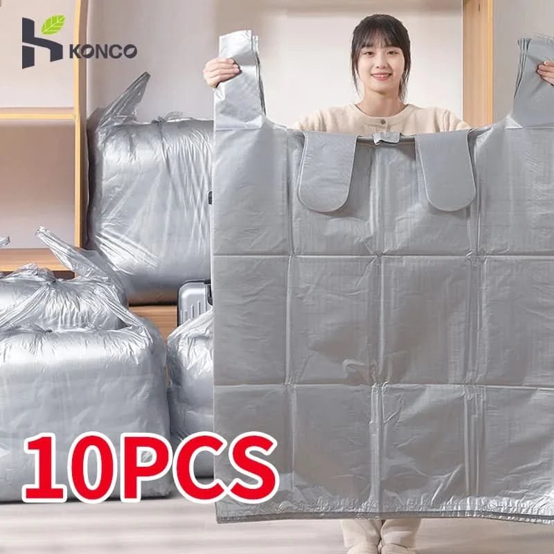 HDPE Aufbewahrung Taschen – Aufbewahrungstaschen mit großer Kapazität für Kleidung, Spielzeug & Bettwäsche – 10er-Satz