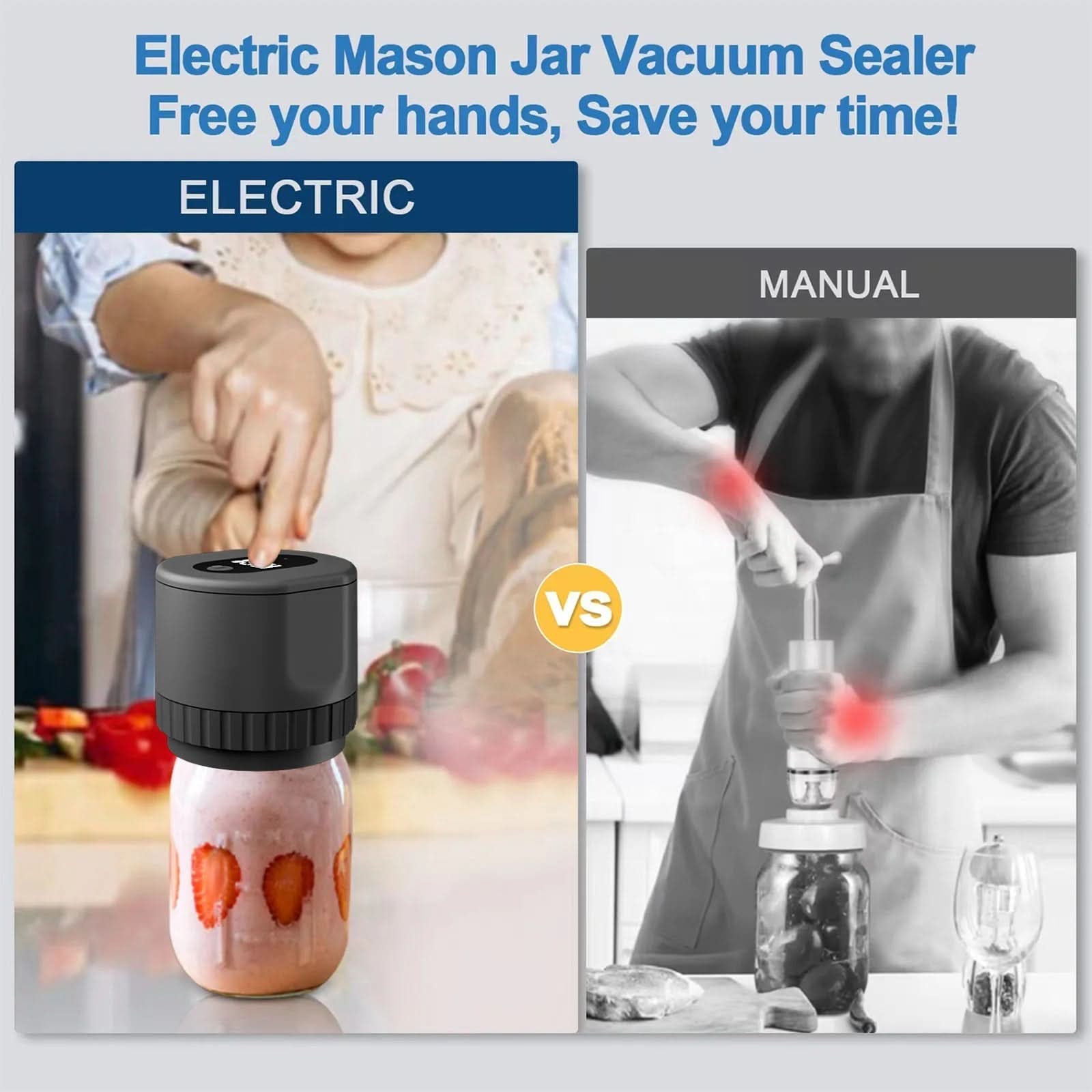 VacuumSealer Elektrische Vakuumiermaschine – Tragbar & Effizient für Flaschen, Gläser und Dosen-5