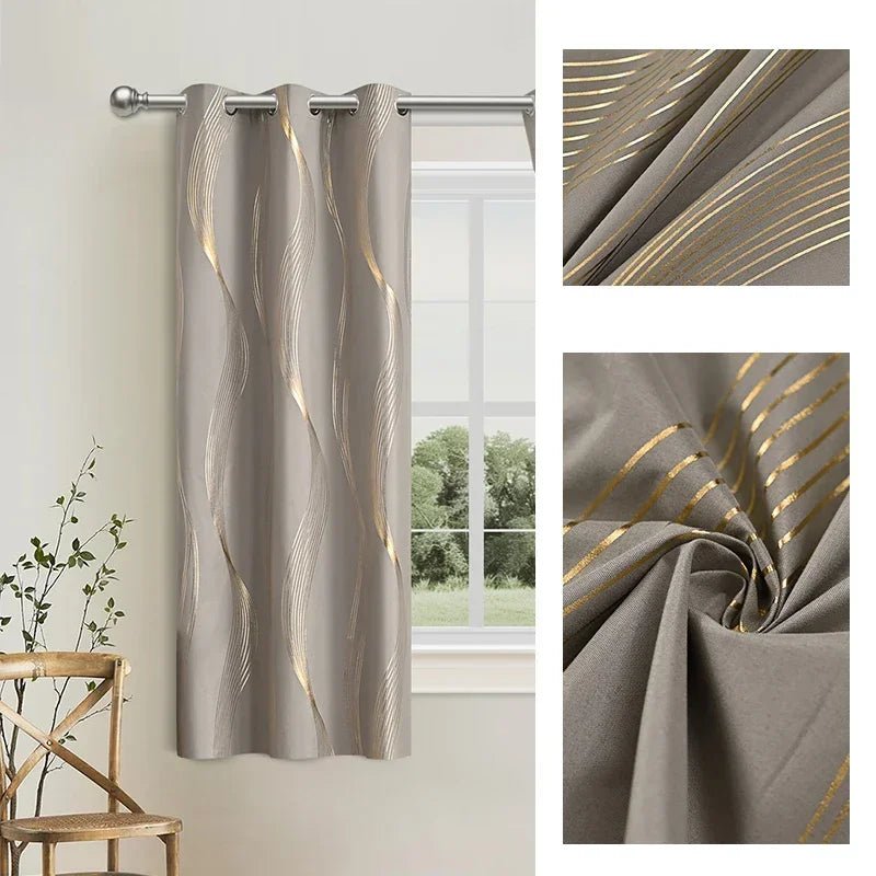 MARBLEVA – Elegante Verdunkelungsgardinen Mit Marmor- & Wellenmuster