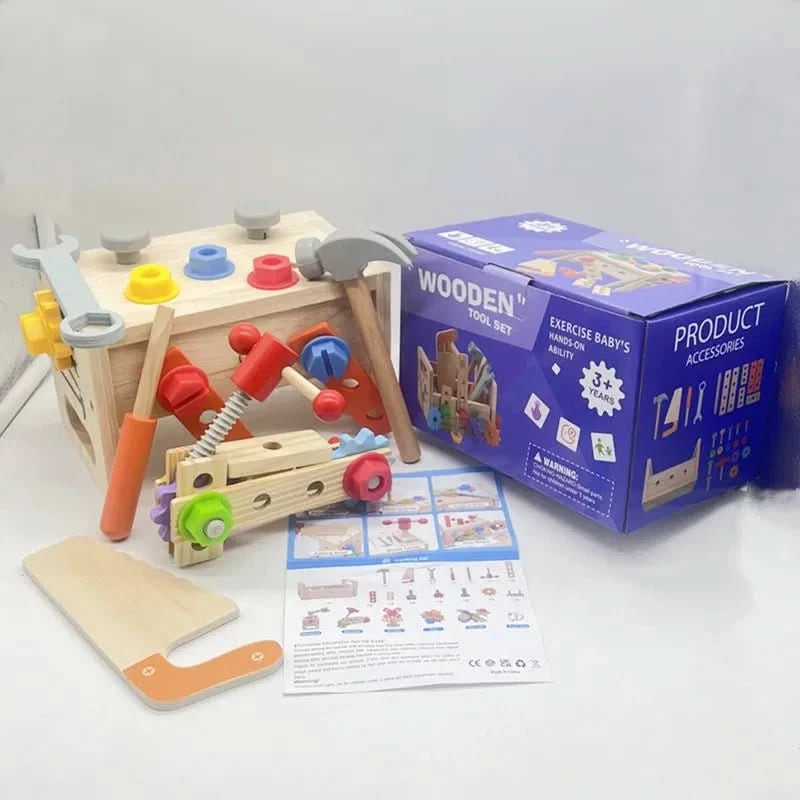 Holzwerkzeuge – Montessori Werkzeugkasten Aus Holz Zur Förderung Von Kreativität Und Motorik